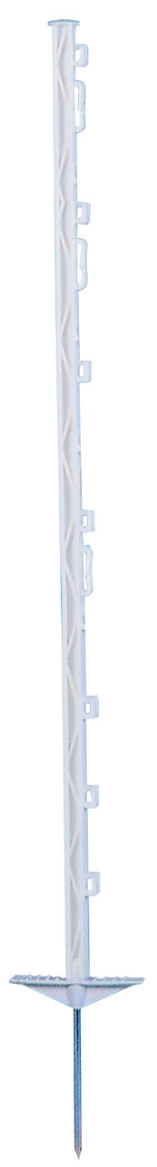 171 cm 10 Stück Zaunpfähle aus Kunststoff  SUPER weiß mit Trittsteg