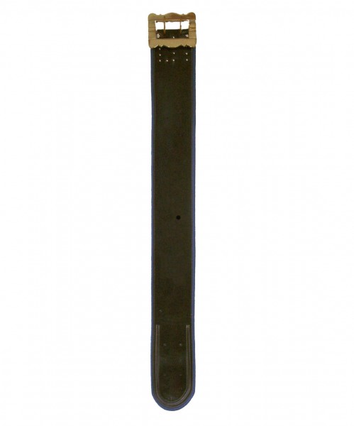 Lederriemen schwarz m. Messingschnalle - versch. Größen