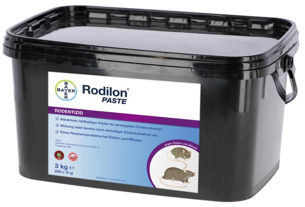 Bayer Rodilon® Forte - 3 kg (300 x 10 g) Bayer Rodilon® Forte - 3 kg (300 x 10 g)