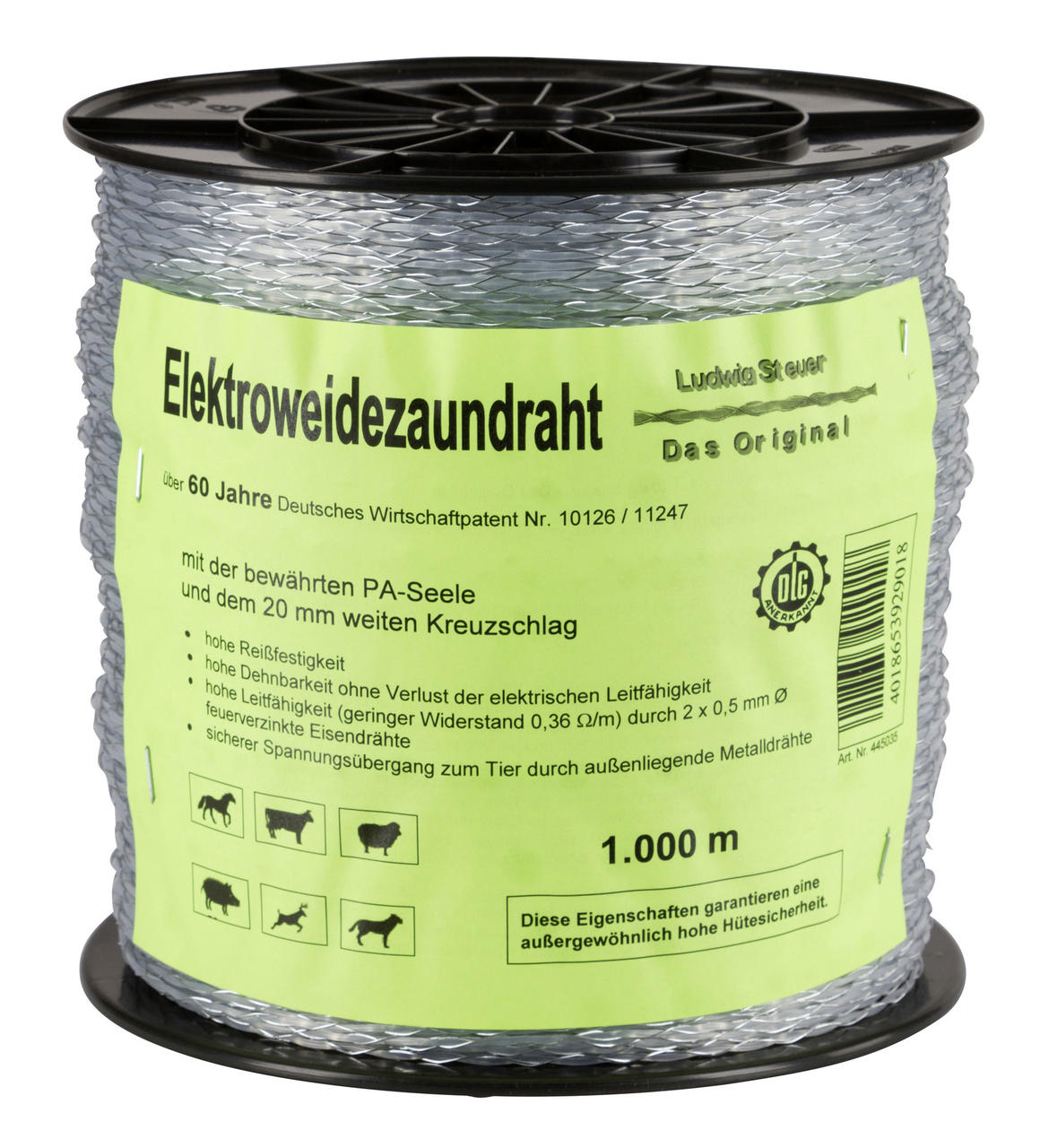 Eisendraht verzinkt KB Draht Zaunbau Weidezaun-Draht Zaundraht Elektrozaun Stahl 