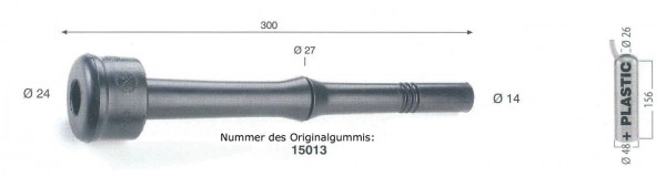 WAHL-Hausmarke Zitzengummi passend für SAC 15.013, lang